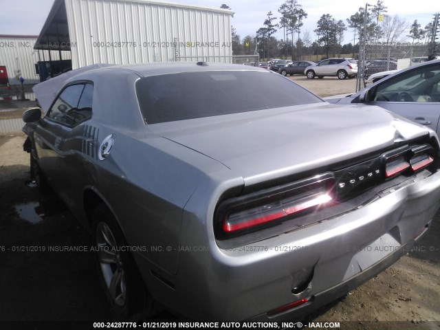 2C3CDZAG9FH758137 - 2015 DODGE CHALLENGER SXT SILVER photo 3