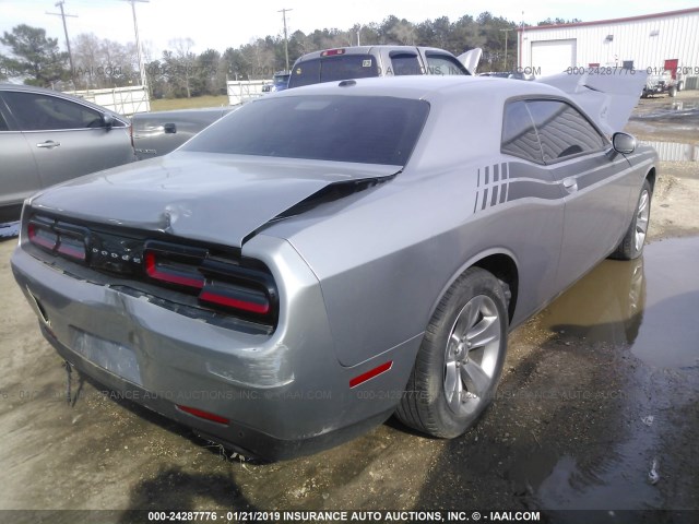 2C3CDZAG9FH758137 - 2015 DODGE CHALLENGER SXT SILVER photo 4