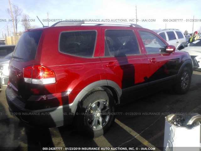 KNDJH741795036700 - 2009 KIA BORREGO LX/EX RED photo 4