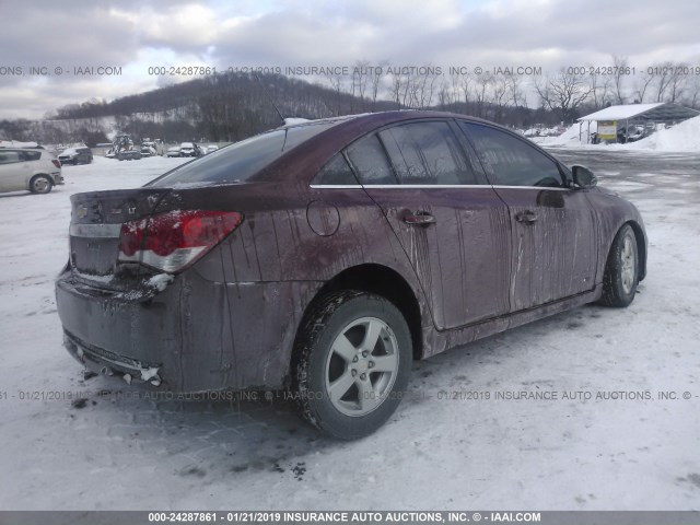 1G1PE5SB9G7160349 - 2016 CHEVROLET CRUZE LIMITED LT MAROON photo 4