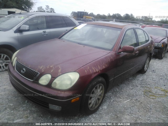 JT8BD69S110123780 - 2001 LEXUS GS 300 MAROON photo 2