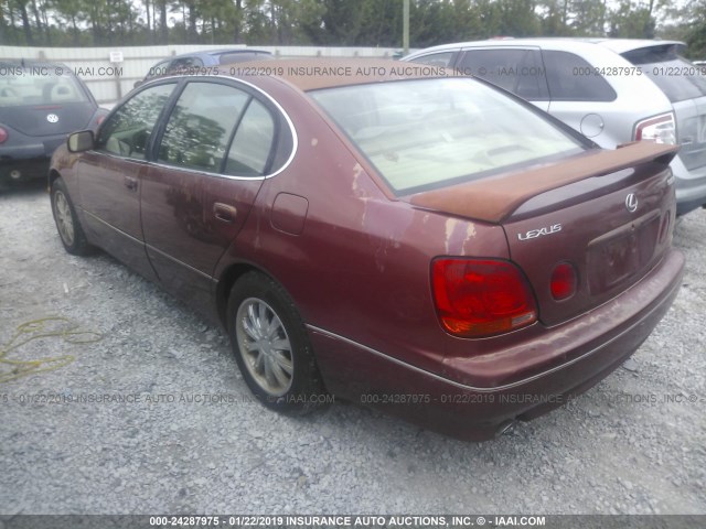 JT8BD69S110123780 - 2001 LEXUS GS 300 MAROON photo 3