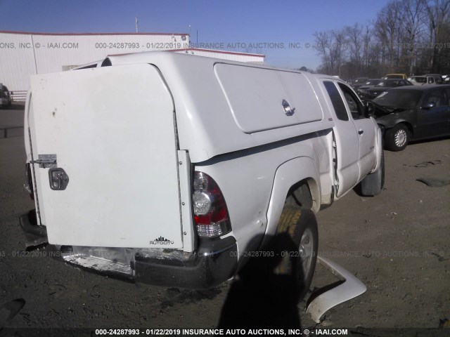 5TFTX4GN0DX025091 - 2013 TOYOTA TACOMA PRERUNNER ACCESS CAB WHITE photo 4