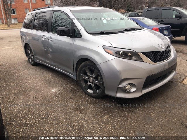 5TDXK3DC4GS705745 - 2016 TOYOTA SIENNA SE BLUE photo 1