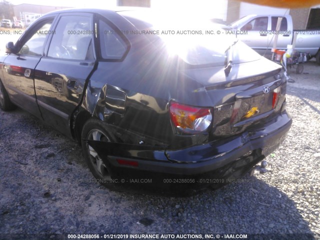 KMHDN55D83U075341 - 2003 HYUNDAI ELANTRA GLS/GT BLACK photo 6