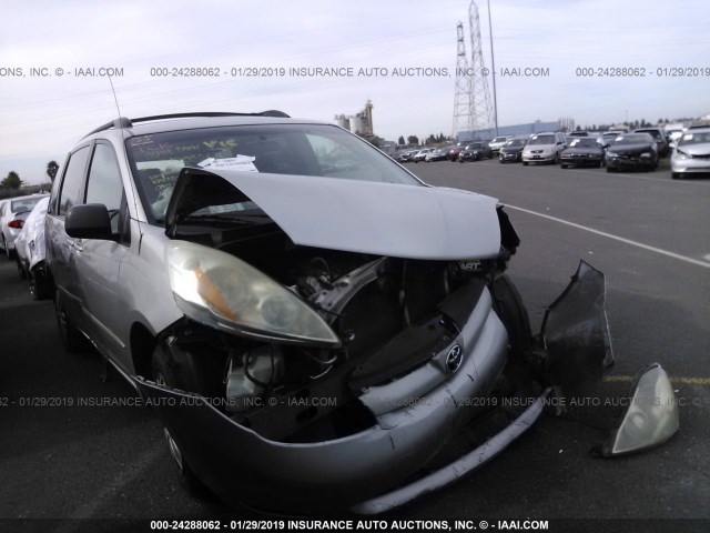 5TDZA23C56S422406 - 2006 TOYOTA SIENNA CE/LE SILVER photo 1