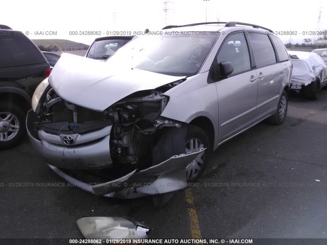 5TDZA23C56S422406 - 2006 TOYOTA SIENNA CE/LE SILVER photo 2