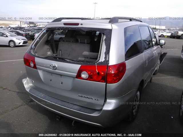 5TDZA23C56S422406 - 2006 TOYOTA SIENNA CE/LE SILVER photo 4