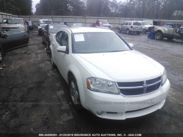 1B3CC5FB3AN142262 - 2010 DODGE AVENGER R/T WHITE photo 1