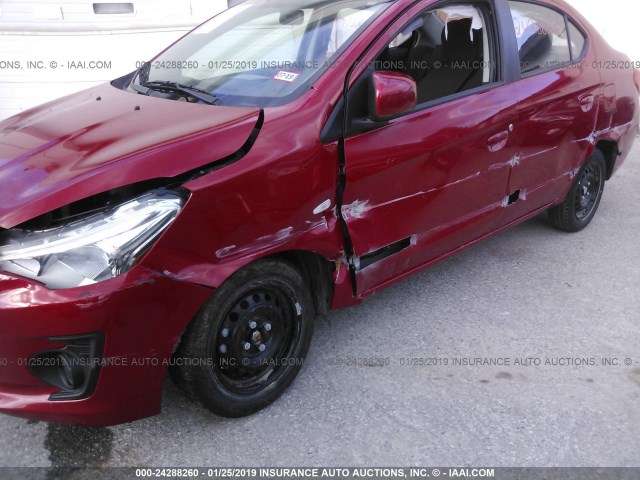 ML32F3FJXJHF06940 - 2018 MITSUBISHI MIRAGE G4 ES RED photo 6