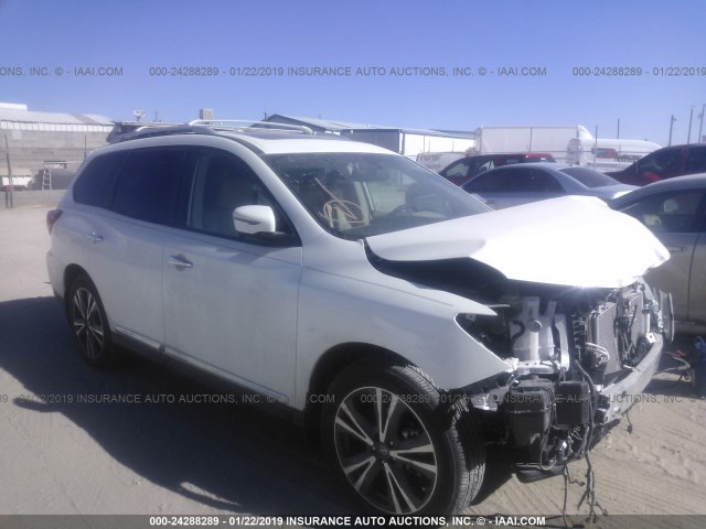 5N1DR2MN5JC654111 - 2018 NISSAN PATHFINDER S/SV/SL/PLATINUM WHITE photo 1