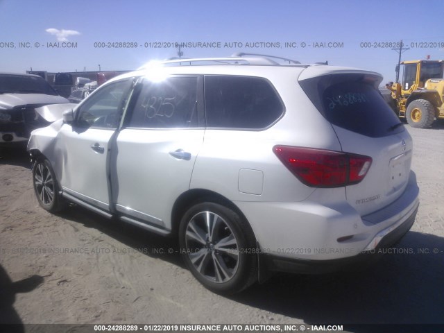 5N1DR2MN5JC654111 - 2018 NISSAN PATHFINDER S/SV/SL/PLATINUM WHITE photo 3