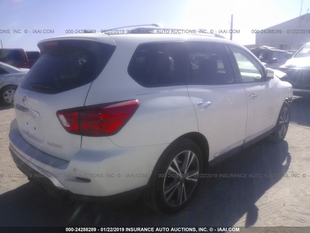 5N1DR2MN5JC654111 - 2018 NISSAN PATHFINDER S/SV/SL/PLATINUM WHITE photo 4