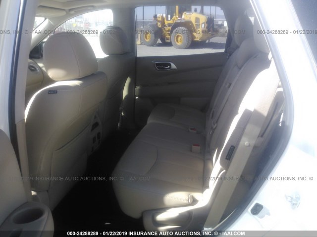 5N1DR2MN5JC654111 - 2018 NISSAN PATHFINDER S/SV/SL/PLATINUM WHITE photo 8