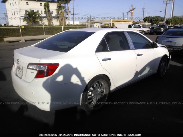 4T1BF1FK6CU509105 - 2012 TOYOTA CAMRY SE/LE/XLE 白色 照片 4