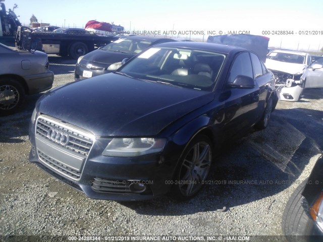 WAUJF78KX9N050239 - 2009 AUDI A4 PREMIUM PLUS BLUE photo 2