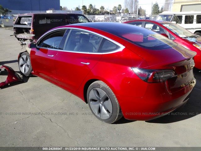 5YJ3E1EA2JF056367 - 2018 TESLA MODEL 3 RED photo 3