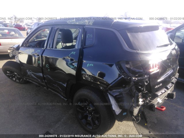 3C4NJDDB2JT346030 - 2018 JEEP COMPASS TRAILHAWK BLACK photo 3