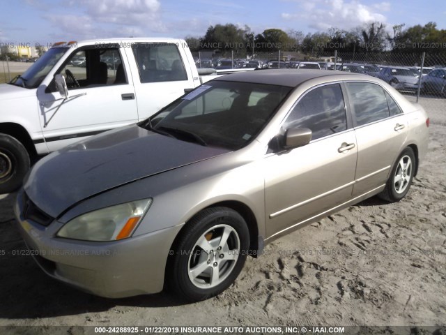 JHMCN36455C004611 - 2005 HONDA ACCORD HYBRID TAN photo 2