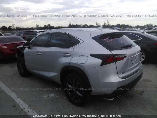 JTJYARBZ7H2084248 - 2017 LEXUS NX 200T/BASE/F SPORT SILVER photo 3