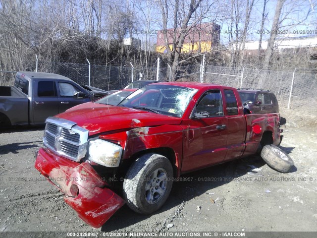 1D7HE42K66S598592 - 2006 DODGE DAKOTA SLT RED photo 6