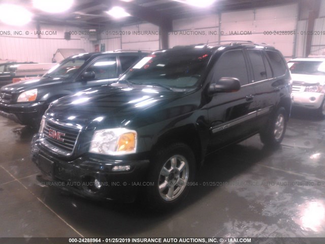 1GKDT13S942152322 - 2004 GMC ENVOY BLACK photo 2