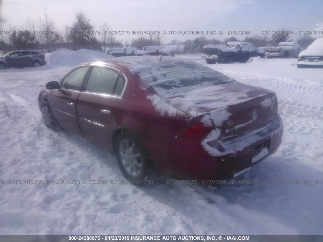 1G4HE57Y36U207881 - 2006 BUICK LUCERNE CXS RED photo 3