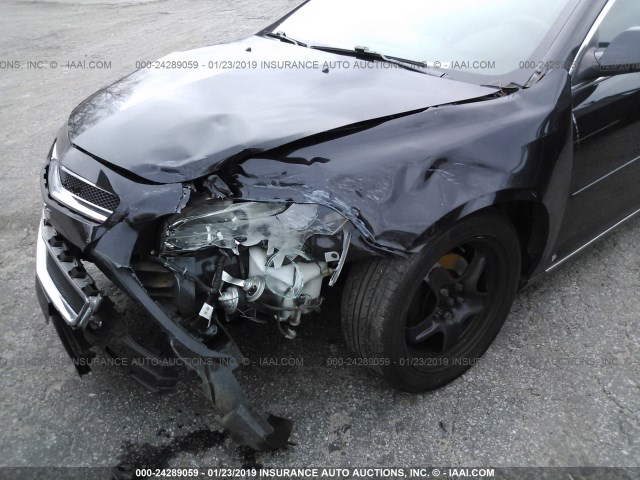 1G1ZC5E02AF226827 - 2010 CHEVROLET MALIBU 1LT შავი ფოტო 6