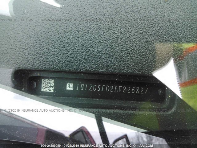 1G1ZC5E02AF226827 - 2010 CHEVROLET MALIBU 1LT შავი ფოტო 9