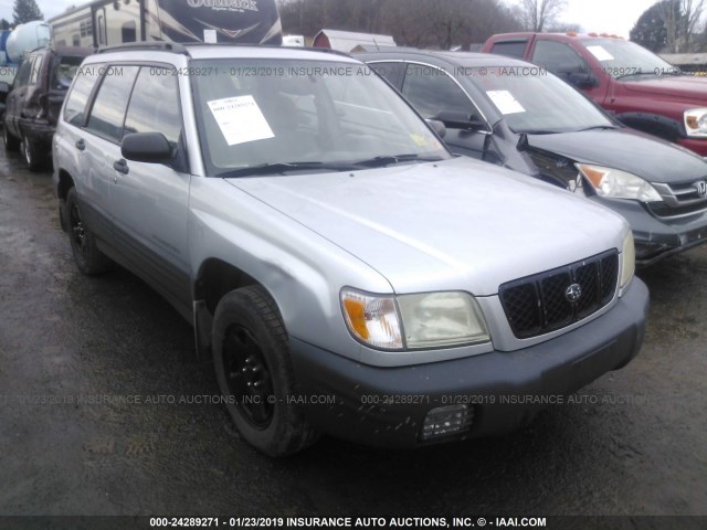 JF1SF63502H743608 - 2002 SUBARU FORESTER L SILVER photo 1