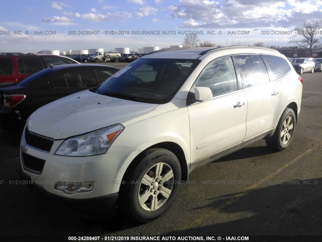 1GNLVGED2AJ243928 - 2010 CHEVROLET TRAVERSE LT WHITE photo 2