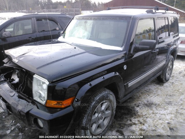 1J8HG58246C306152 - 2006 JEEP COMMANDER LIMITED BLACK photo 2