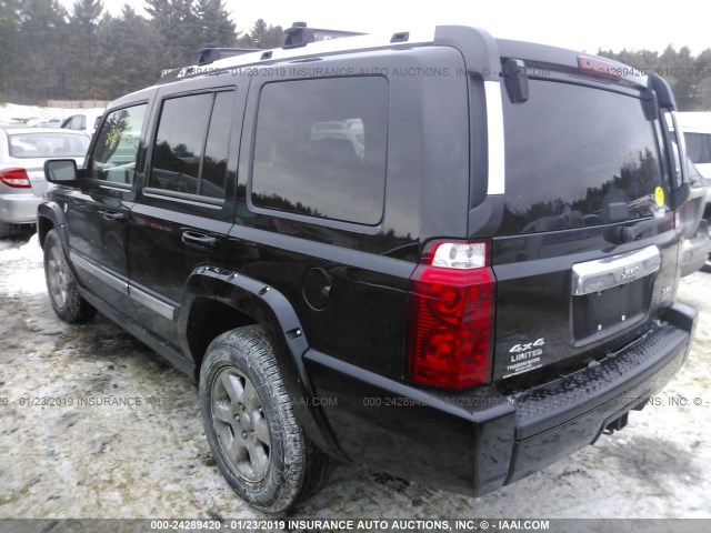 1J8HG58246C306152 - 2006 JEEP COMMANDER LIMITED BLACK photo 3