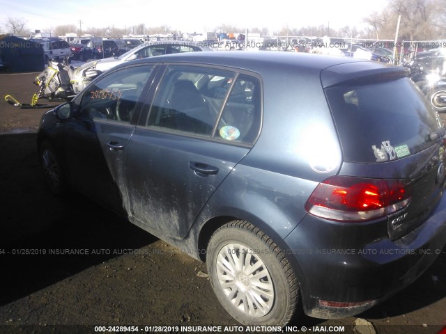 WVWDB7AJ6AW330929 - 2010 VOLKSWAGEN GOLF 蓝色 照片 3