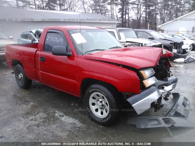 1GCEC14X65Z144570 - 2005 CHEVROLET SILVERADO C1500 RED photo 1