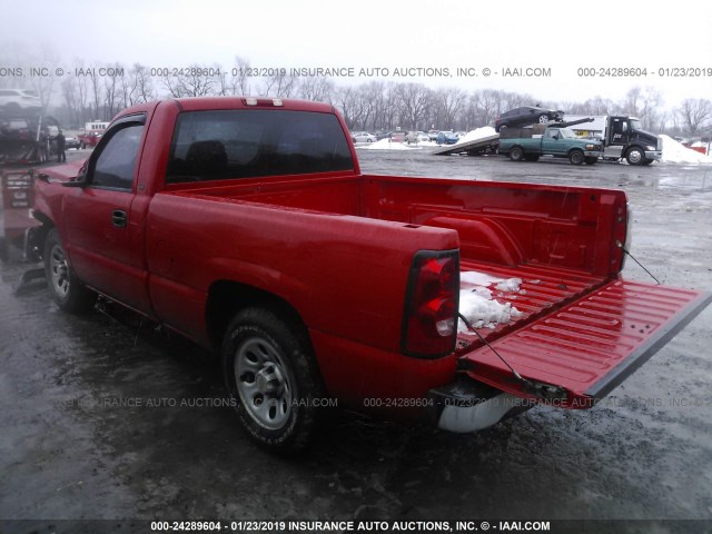 1GCEC14X65Z144570 - 2005 CHEVROLET SILVERADO C1500 RED photo 3