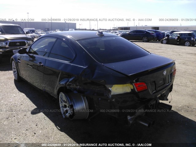 WBSKG9C51DJ593683 - 2013 BMW M3 BLACK photo 3