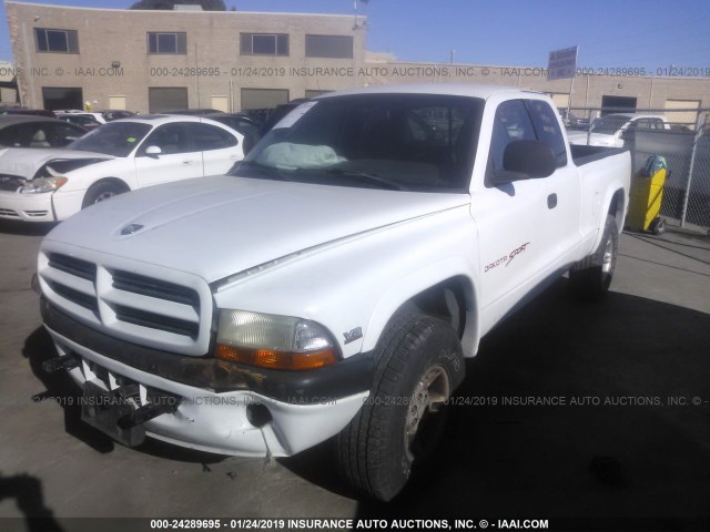 1B7GG22Y1WS751369 - 1998 DODGE DAKOTA WHITE photo 2