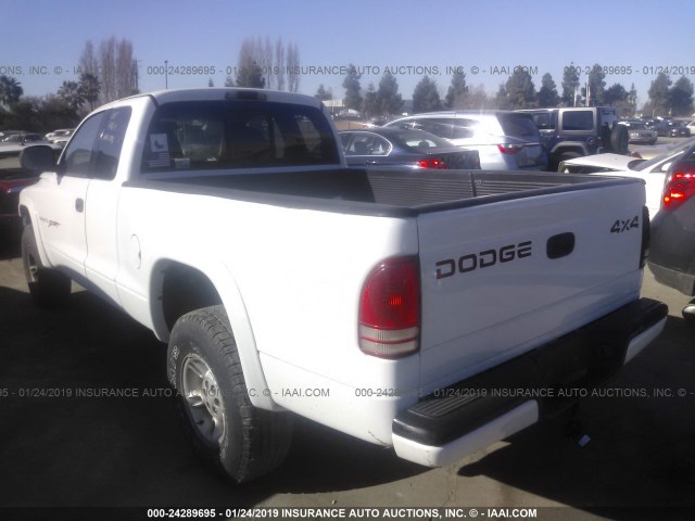 1B7GG22Y1WS751369 - 1998 DODGE DAKOTA WHITE photo 3