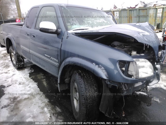 5TBBT44166S486225 - 2006 TOYOTA TUNDRA ACCESS CAB SR5 BLUE photo 1