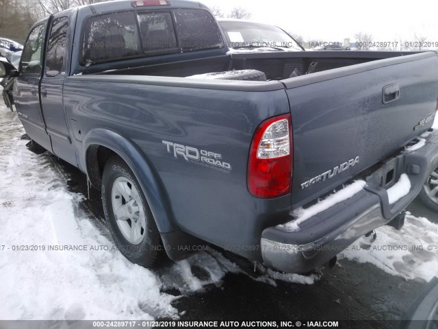 5TBBT44166S486225 - 2006 TOYOTA TUNDRA ACCESS CAB SR5 BLUE photo 3