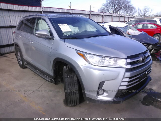 5TDKZRFH6KS552196 - 2019 TOYOTA HIGHLANDER SE/XLE SILVER photo 1