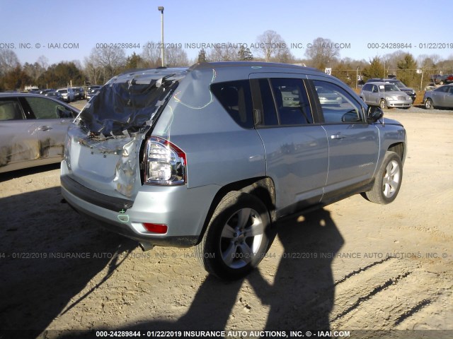 1C4NJDBB2DD210736 - 2013 JEEP COMPASS SPORT Light Blue photo 4