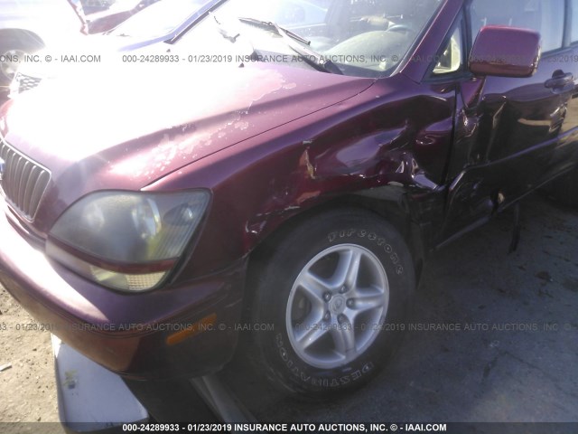 JT6GF10U8Y0066885 - 2000 LEXUS RX 300 BURGUNDY photo 6