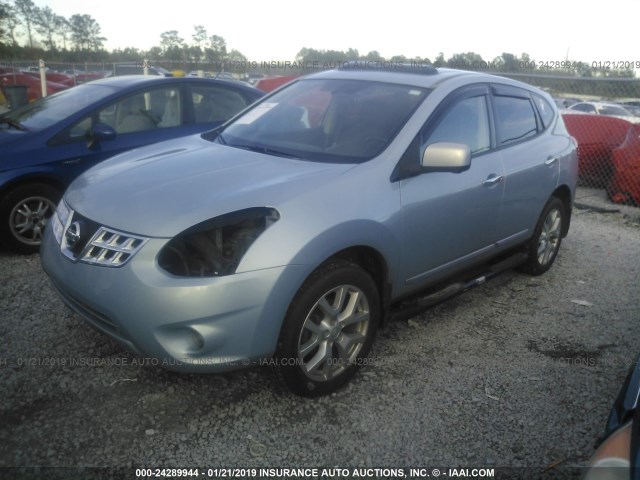 JN8AS5MT9CW271435 - 2012 NISSAN ROGUE S/SV BLUE photo 2