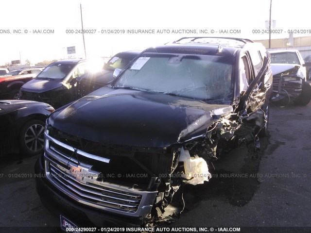 1GNSKCKC5FR693297 - 2015 CHEVROLET TAHOE K1500 LTZ BLACK photo 2