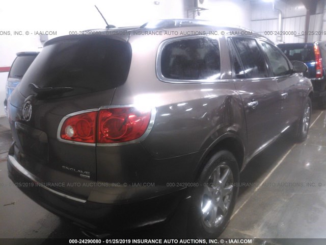 5GAER23D29J100275 - 2009 BUICK ENCLAVE CXL GRAY photo 4