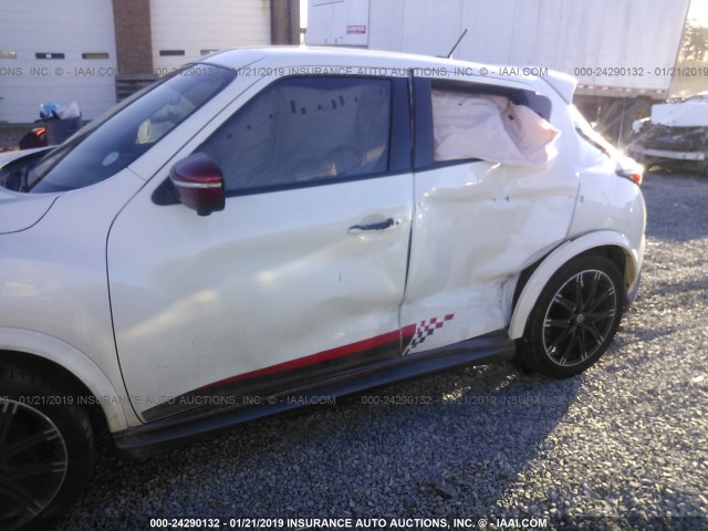 JN8AF5MV3HT751615 - 2017 NISSAN JUKE S/SV/SL/NISMO WHITE photo 6