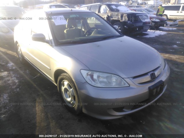 JHMES95655S011491 - 2005 HONDA CIVIC HYBRID GRAY photo 1