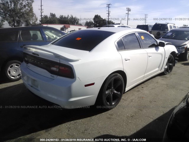 2C3CDXCT1EH321682 - 2014 DODGE CHARGER R/T WHITE photo 4